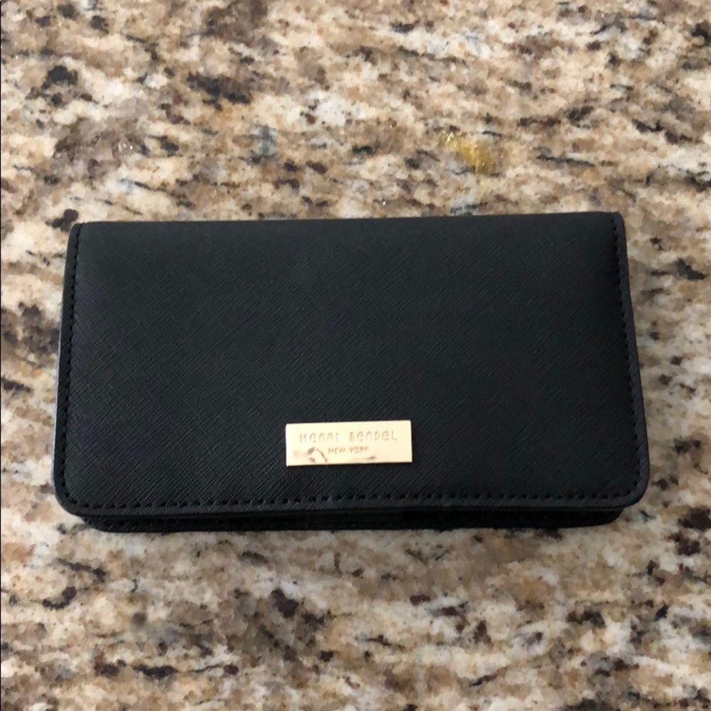 Blk leather Henri Bendel 6/6s/7 phone case/wallet